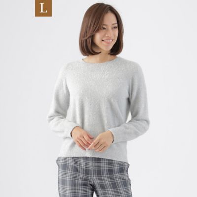 TRANSWORK L (Women/大きいサイズ)/トランスワークＬ 【L】【ウォッシャブル】ラメモールプルオーバーニット(U3N17455__)