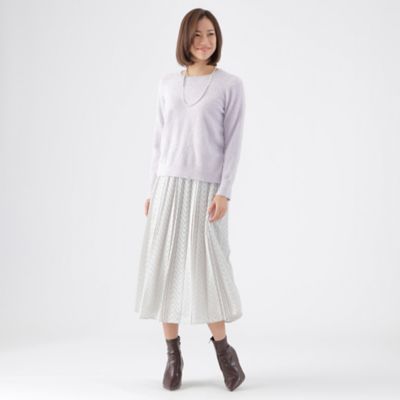 【Ｌ】【ウォッシャブル】ラメモールプルオーバーニット（Ｕ３Ｎ１７４５５＿＿）