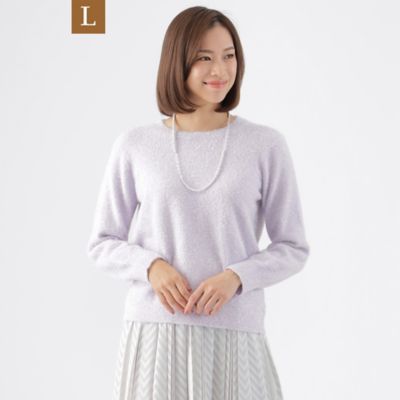 【Ｌ】【ウォッシャブル】ラメモールプルオーバーニット（Ｕ３Ｎ１７４５５＿＿）