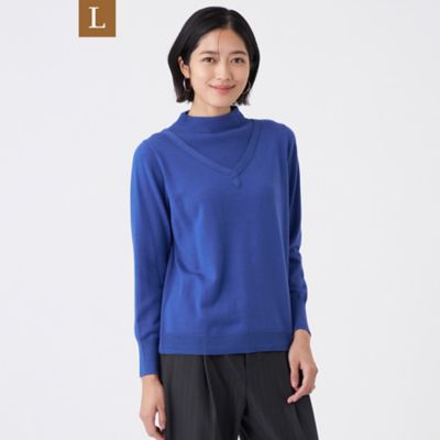 L】【ウォッシャブル】エクストラファインウールプルオーバー