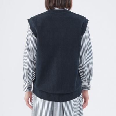 【Ｌ】【ウォッシャブル】コットンリングヤーンニットジレ（Ｕ３Ｎ２０３１７＿＿）