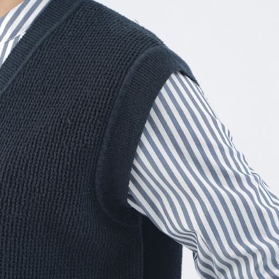 【Ｌ】【ウォッシャブル】コットンリングヤーンニットジレ（Ｕ３Ｎ２０３１７＿＿）