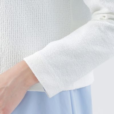 【Ｌ】【ウォッシャブル】コットンリングヤーンニットジャケット（Ｕ３Ｎ２１３１７＿＿）