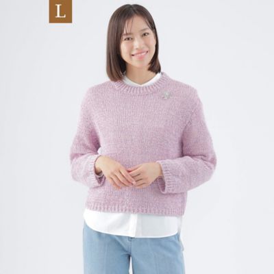 TRANSWORK L (Women/大きいサイズ)/トランスワークＬ 【L】【ウォッシャブル】カラフルプルオーバーニット(U3N24319__)