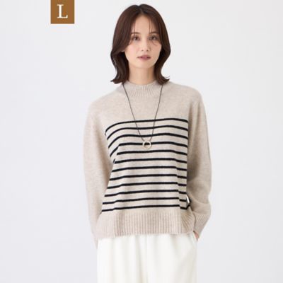 ＜TRANSWORK L (Women/大きいサイズ)＞【Ｌ】【ウォッシャブル】エアリーウールニットプルオーバー（Ｕ３Ｎ２４６６５＿＿）