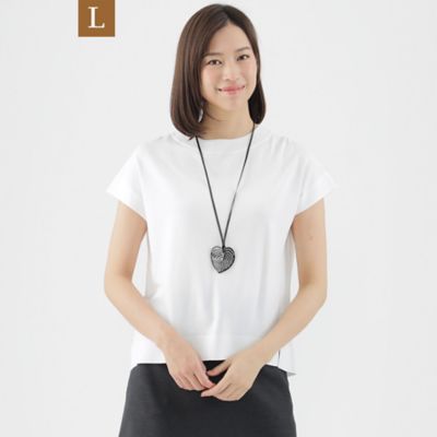 ＜TRANSWORK L (Women/大きいサイズ)＞【Ｌ】【ウォッシャブル】レーヨンナイロンフレンチスリーブプルオーバーニット（Ｕ３Ｎ４８３４４＿＿）