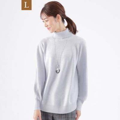 TRANSWORK L (Women/大きいサイズ)/トランスワークＬ 【L】【ウォッシャブル】ミックスウールホールガーメントチュニックニット(U3N52278__)