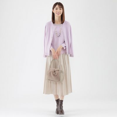【Ｌ】【ウォッシャブル】コンフォートストレッチリブカーディガン（Ｕ３Ｎ６１２９５＿＿）