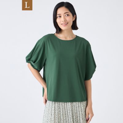 【送料無料】TRANSWORK L (Women/大きいサイズ)/トランスワークL 強撚スムースカットソー(U3P02604__) ミドリ74L トップス【三越伊勢丹/公式】