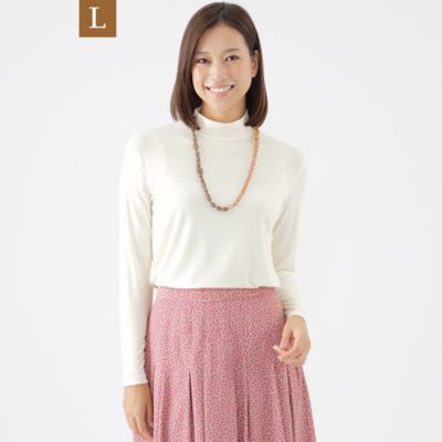 TRANSWORK L (Women/大きいサイズ)/トランスワークＬ 【Ｌ】【ウォッシャブル】マシュマロベア天ハイネックプルオーバーカットソー（Ｕ３Ｐ０４４３８＿＿）