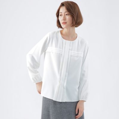 TRANSWORK L (Women/大きいサイズ)/トランスワークＬ 【Ｌ】【ウォッシャブル】カットソーコンビブラウス（Ｕ３Ｐ０５２１１＿＿）