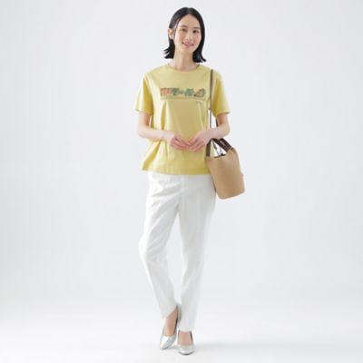 tシャツ 「イラストレーターコラボ企画」「ウォッシャブル」コーコランスムースコラボカットソー レディース L】【イラストレーターコラボ企画】【ウォッシャブル