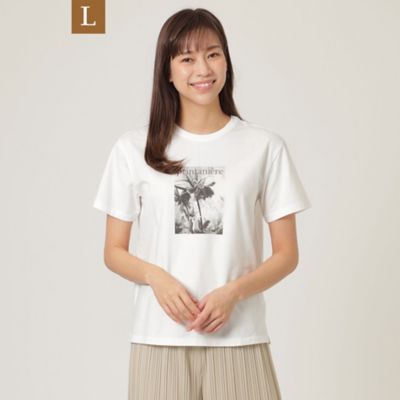 ＜TRANSWORK L (Women/大きいサイズ)＞【Ｌ】【ウォッシャブル】メガハイゲージプリントＴシャツ（Ｕ３Ｐ０８１３９＿＿）