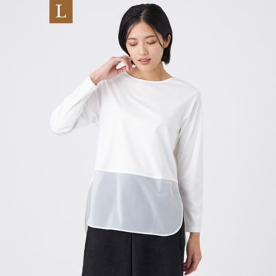 【送料無料】TRANSWORK L (Women/大きいサイズ)/トランスワークL セルローススムースカットソー(U3P09635__) シロ01L トップス【三越伊勢丹/公式】