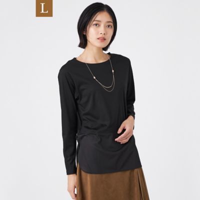 【送料無料】TRANSWORK L (Women/大きいサイズ)/トランスワークL セルローススムースカットソー(U3P09635__) クロ09L トップス【三越伊勢丹/公式】