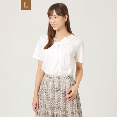 ＜TRANSWORK L (Women/大きいサイズ)＞【Ｌ】【ウォッシャブル】セルロースコットンプルオーバーカットソー（Ｕ３Ｐ１３１４７＿＿）