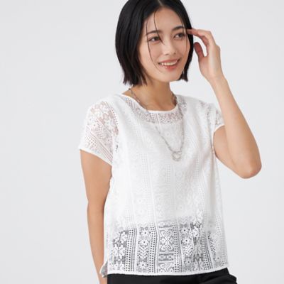 TRANSWORK L (Women/大きいサイズ)/トランスワークＬ 【Ｌ】【接触冷感・吸水速乾・抗菌防臭・ＵＶ・ウォッシャブル】コンパクト４０Ｇポンチ×ラッセルレース（Ｕ３Ｐ２２５８３＿＿）