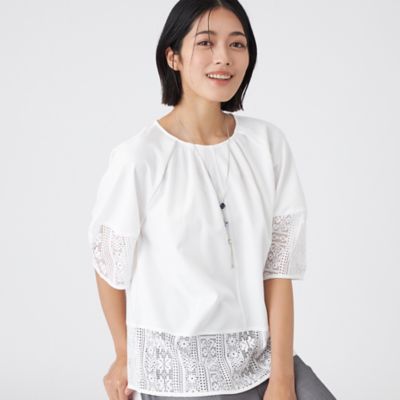 TRANSWORK L (Women/大きいサイズ)/トランスワークＬ 【Ｌ】【接触冷感・吸水速乾・抗菌防臭・ＵＶ・ウォッシャブル】コンパクト４０Ｇポンチ×ラッセルレース（Ｕ３Ｐ２３５８３＿＿）