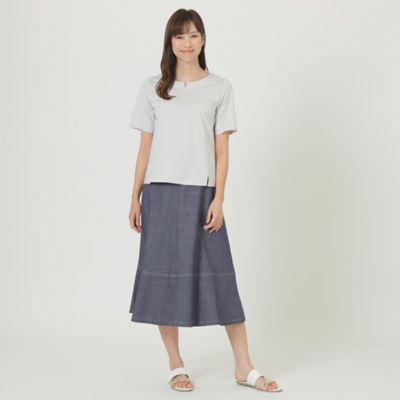 【Ｌ】【ウォッシャブル】【接触冷感】【吸水速乾】【ＵＶ対策】プレーティング天竺プルオーバーカットソー（Ｕ３Ｐ３２１６１＿＿）