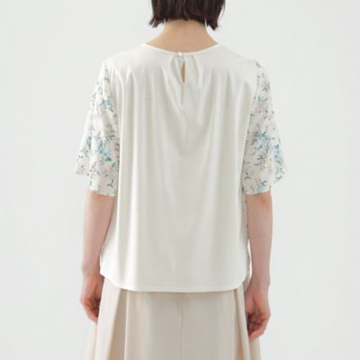 【Ｌ】【ウォッシャブル】カラードフラワープリントタックプルオーバーブラウス（Ｕ３Ｐ３６３４０＿＿）