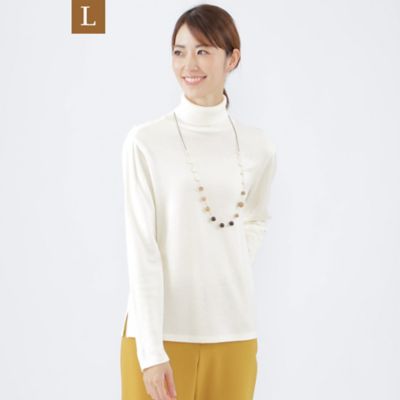 ＜TRANSWORK L (Women/大きいサイズ)＞【Ｌ】【吸湿発熱】【ウォッシャブル】クロスサーモポンチプルオーバーカットソー（Ｕ３Ｐ４６２７４＿＿）