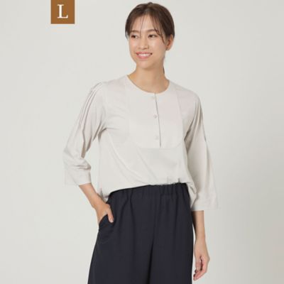 ＜TRANSWORK L (Women/大きいサイズ)＞【Ｌ】【吸水速乾】【ウォッシャブル】プレーティング天竺プルオーバーカットソー（Ｕ３Ｐ４７１８３＿＿）