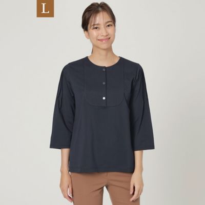 【Ｌ】【吸水速乾】【ウォッシャブル】プレーティング天竺プルオーバーカットソー（Ｕ３Ｐ４７１８３＿＿）