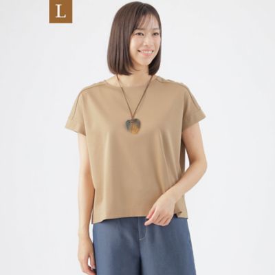 【Ｌ】【ウォッシャブル】シルケットポンチフレンチスリーブプルオーバーカットソー（Ｕ３Ｐ５１３５３＿＿）