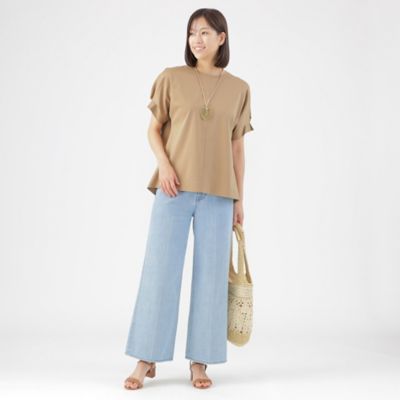【Ｌ】【ウォッシャブル】シルケットポンチプルオーバーデザインカットソー（Ｕ３Ｐ５２３５３＿＿）