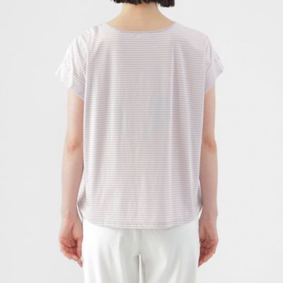 【Ｌ】【ウォッシャブル】バイカラーボーダープルオーバーカットソー（Ｕ３Ｐ７６３７６＿＿）
