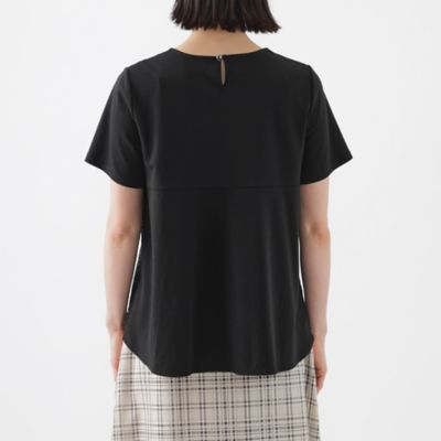 【Ｌ】【接触冷感】【吸水速乾】【抗菌防臭】【ＵＶ】【ウォッシャブル】レースコンビチュニックカットソー（Ｕ３Ｐ８１３８０＿＿）