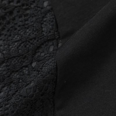 【Ｌ】【接触冷感】【吸水速乾】【抗菌防臭】【ＵＶ】【ウォッシャブル】レースコンビチュニックカットソー（Ｕ３Ｐ８１３８０＿＿）
