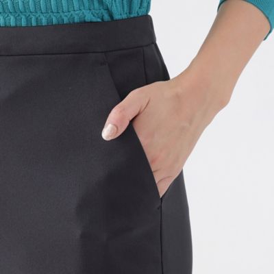 【Ｌ】【ウォッシャブル】フルダルストレッチツイルワイドストレートパンツ（Ｕ３Ｒ０３５２１＿＿）