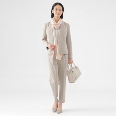 【Ｌ】【美シリーズ】【ウォッシャブル】【セットアップ対応】トリアセトリコテーパードパンツ（Ｕ３Ｒ０４５０１＿＿）
