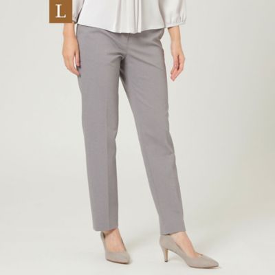 ＜TRANSWORK L (Women/大きいサイズ)＞【Ｌ】【セットアップ対応】【美シリーズ】【ウォッシャブル】【ＳＡＮＹＯ　ＰＡＮＴＳ　ＬＡＢ．】トリアセスヴィンツイルパンツ（Ｕ３Ｒ０５１０１