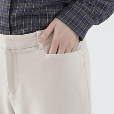 【Ｌ】【ウォッシャブル】ピーチツイルストレートパンツ（Ｕ３Ｒ１６２２７＿＿）