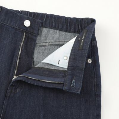 【Ｌ】【ウォッシャブル】センターラインワイドデニムパンツ（Ｕ３Ｒ１７３２０＿＿）