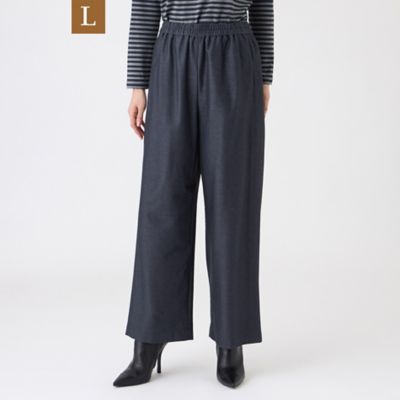 ＜TRANSWORK L (Women/大きいサイズ)＞【Ｌ】【ウォッシャブル】デニムライクモックロディパンツ（Ｕ３Ｒ１９６７３＿＿）