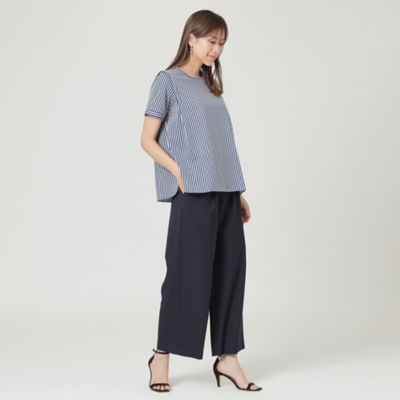 【Ｌ】【接触冷感】【ウォッシャブル】リネンライクポリエステルワイドパンツ（Ｕ３Ｒ３９１７９＿＿）