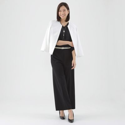 【Ｌ】【美シリーズ】【接触冷感】【ＵＶ対策】【ウォッシャブル】ストレッチワイドパンツ（Ｕ３Ｒ５０３４３＿＿）