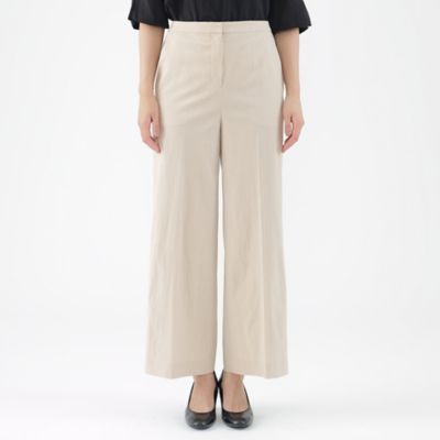 【Ｌ】【美シリーズ】【接触冷感】【ＵＶ対策】【ウォッシャブル】ストレッチワイドパンツ（Ｕ３Ｒ５０３４３＿＿）