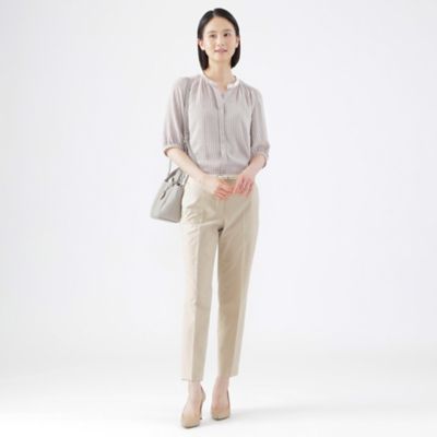 【Ｌ】【美シリーズ】【弱はっ水】【防しわ】【接触冷感】【ウォッシャブル】クールドッツテーパードパンツ（Ｕ３Ｒ６５３７０＿＿）