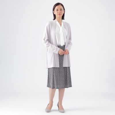 【Ｌ】【吸水速乾】【接触冷感】【ＵＶ対策】【ウォッシャブル】３Ｄジオメトリックプリントフレアスカート（Ｕ３Ｓ０４４１１＿＿）