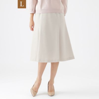 TRANSWORK L (Women/大きいサイズ)/トランスワークＬ 【L】【美シリーズ】【ウォッシャブル】ラメツイーディージャージマーメイドフレアースカート(U3S09431__)