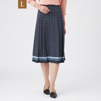 【送料無料】TRANSWORK L (Women/大きいサイズ)/トランスワークL【吸水速乾・UV・接触冷感・ウォッシャブル】ビットエアファインスカート(U3S11626__) アオ28L 【三越伊勢丹/公式】