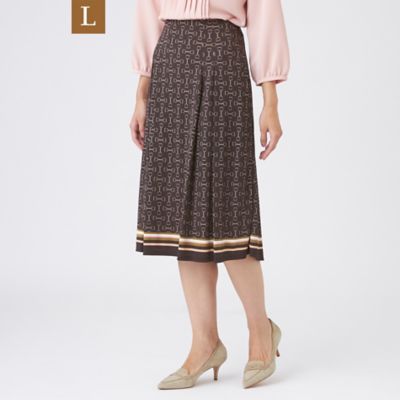 【送料無料】TRANSWORK L (Women/大きいサイズ)/トランスワークL【吸水速乾・UV・接触冷感・ウォッシャブル】ビットエアファインスカート(U3S11626__) チャ56L 【三越伊勢丹/公式】