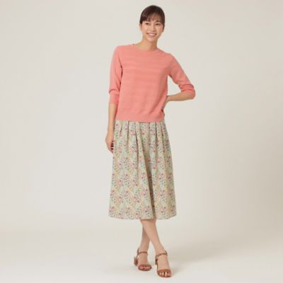 【Ｌ】【セットアップ対応】【ウォッシャブル】フラワーシャワープリントスカート（Ｕ３Ｓ１２１３７＿＿）