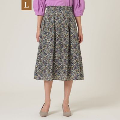【Ｌ】【セットアップ対応】【ウォッシャブル】フラワーシャワープリントスカート（Ｕ３Ｓ１２１３７＿＿）