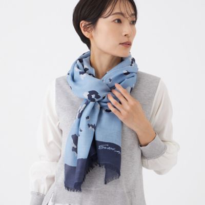美品✨レオナール シルク混 大判ストール フリンジ トリム 花 黒 ブラック 美品✨レオナール シルク混 大判ストール フリンジ トリム 花 黒