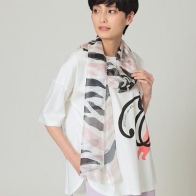 ＜EVEX by KRIZIA (Women)＞【ウォッシャブル】ゼブラシルクストール（Ｕ５７５２１２９＿＿）